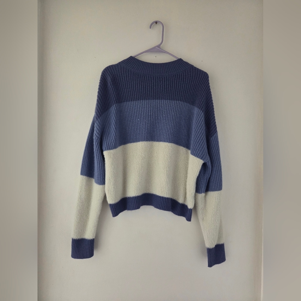 Shein Blue And White Sweater
